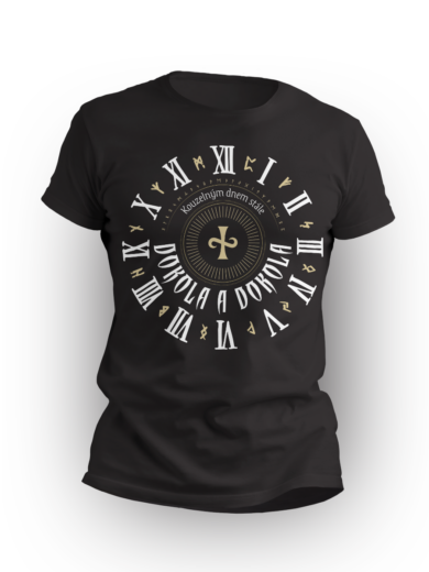 Tričko kouzelným dnem stále dokola v černé barvě